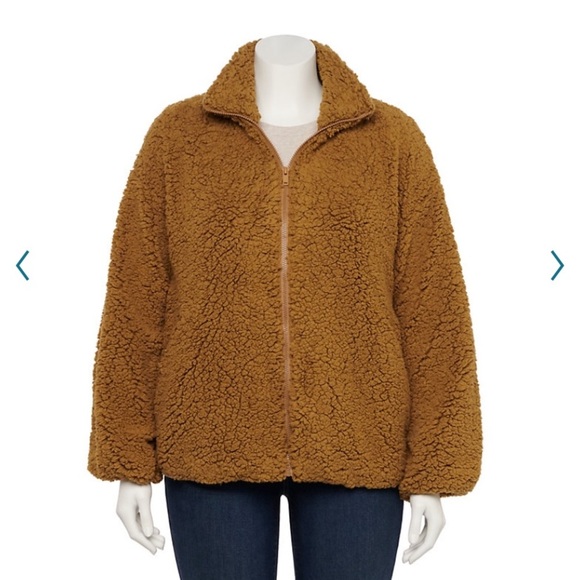 Nine West Zip Up Teddy Jacket size Large - Picture 3 of 6